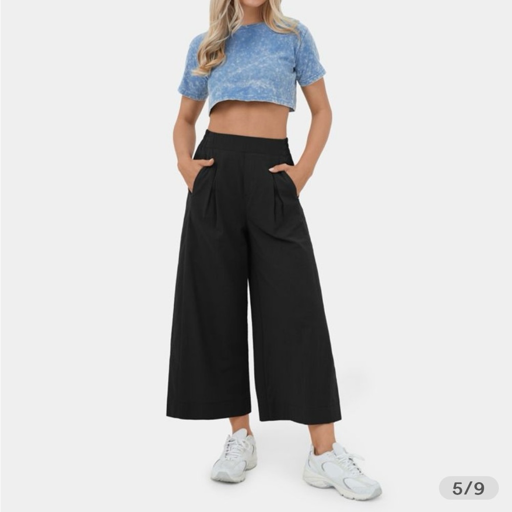 Halara High Waisted Wide Leg Palazzo Casual Cotton Pants